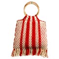 Jute Bag - Red & brown combination 
