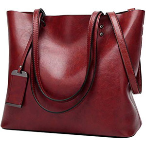 Imported red color fashionable handbag 