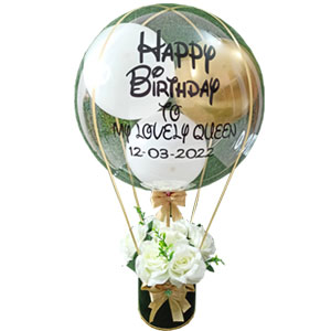 Flowers W/ customized balloon