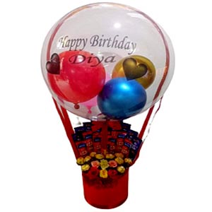 Transparent big balloon W/ Mixed Chocolates