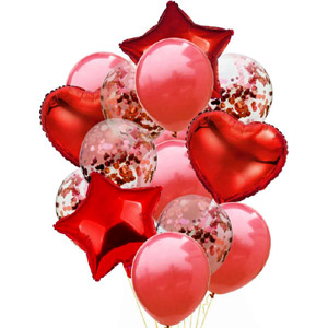 4 Pieces mylar balloon & 10 pieces latex balloon bouquet