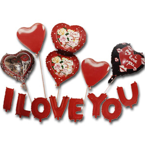 I Love You balloon bouquet