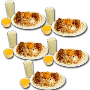 Bashomoti kacchi W/ borhani & firni for 5 person