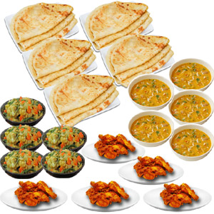 Porota with chicken jhal fry, dal and vegetable-5 person