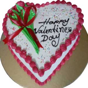 2.2 pounds heart shape vanilla cake