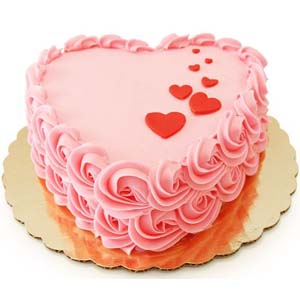 1 Pound Heart shape vanilla Cake
