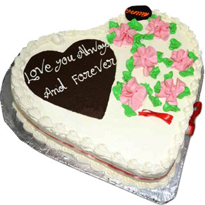 2.2 pounds vanilla Heart shape cake 