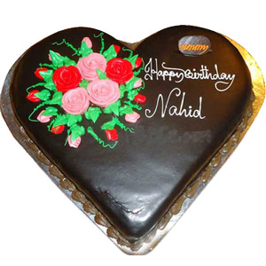2.2 Pounds Rich Chocolate Heart Cake