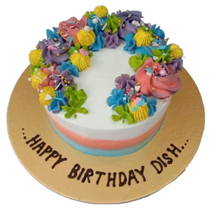 1 Pound Round Shape Vanilla Cake