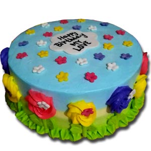 2 Pounds Round Shape Vanilla Cake