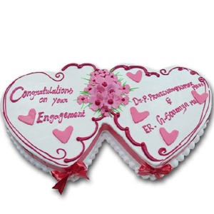 Cooper's - 8.8 Pounds Vanilla Double Heart Cake
