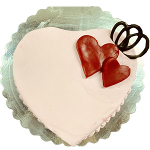 6.6 pounds Vanilla Heart Cake