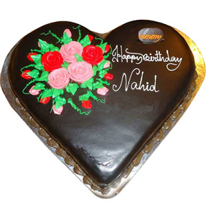 3.3 Pounds Rich Chocolate Heart Cake