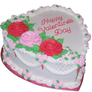 (47) Swiss - 4.4 pounds Vanilla Heart Cake