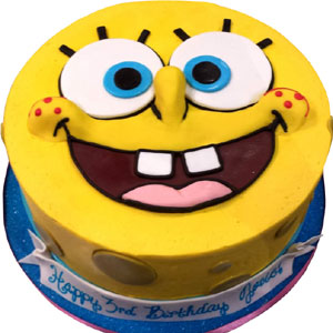 2.2 Pounds Round Shape Cartoon Cake
