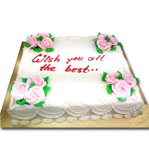 (18) Swiss - 3.3 Pounds vanilla Square Cake