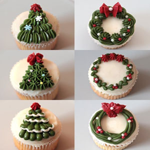 (07) Christmas designed cupcake