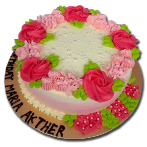 1 Pound Round Shape Vanilla Cake