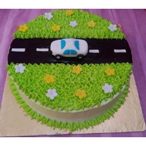 1 pound car theme chocolate cake