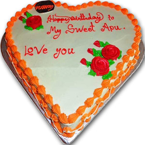 Cooper's - 4.4 Pounds Vanilla Heart Cake