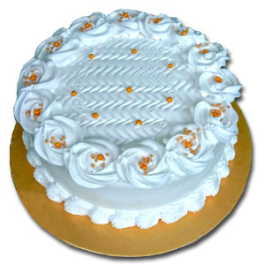 2 Pounds Round Shape Vanilla Cake