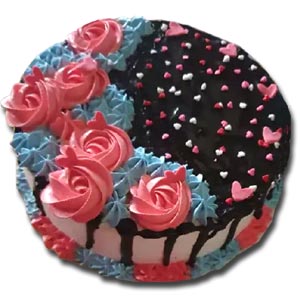 1 Pound Round Shape Vanilla Cake