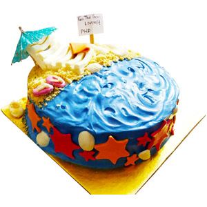 1.5 pound Fondant Sea Lovers Cake