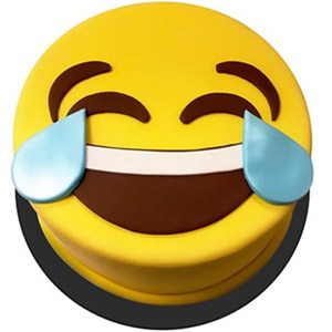 1 Pound Round Shape Emoji Cake