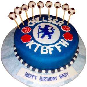 (40) 2 Pound Fondant  Chelsea Cake