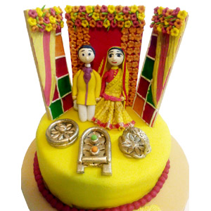 (54) 2 Pounds Fondant Holuder Cake