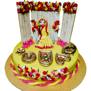 (55) 2 Pounds Fondant Holuder Cake