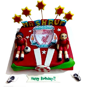 (59) 2 pound fondant Liverpool cake 