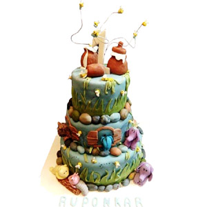 (68) 10 Pounds Phow Patil Fondant Cake
