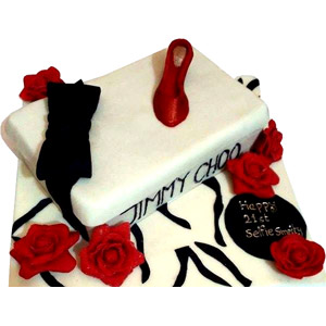 (75) 2 Pounds Fondant Shoe Box Cake