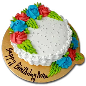 1 Pound Round Shape Vanilla Cake