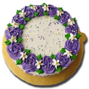 1 Pound Round Shape Vanilla Cake