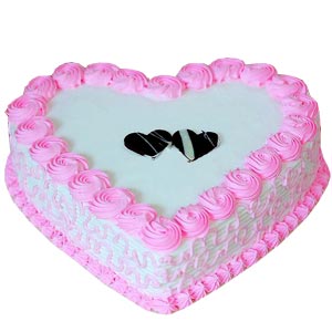 Swiss - 3.3 Pounds Vanilla Heart Cake