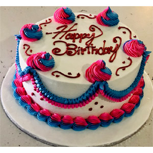 2.2 Pounds Vanilla Round Cake For Birthday