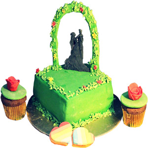 (24) 1 pound fondant vanilla cake W/ 2 pcs fondant cupcake & 2 pcs cookies