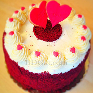 (09) 1 pound fondant Red velvet cake 