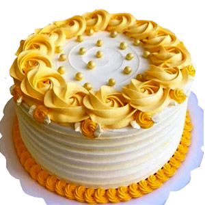 1 Pound Round Shape Vanilla Cake 