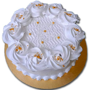 1 Pound Round Shape Vanilla Cake