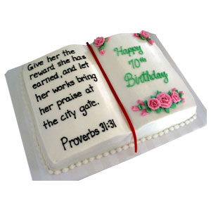 4.4 pounds vanilla Book shape cake 