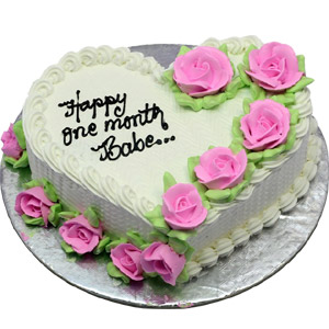(26) 3 Pounds Vanilla Heart Cake