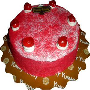 Half kg Red Velvet round shape cake