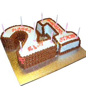 8.8 Pounds Chocolate number shape Cake