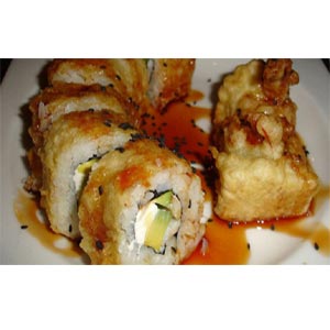 (13) Double Tempura Fried Lobster Shrimp Avocado Cream Cheese Roll