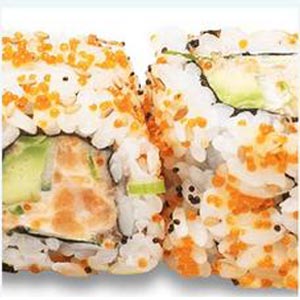 (25) Sesame salmon tartare avocado roll