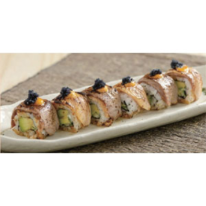 Spicy Aburi Maguro & salmon Roll