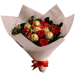 Rose and Ferrero Bouquet
